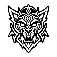 A solid style icon of beast mark symbol