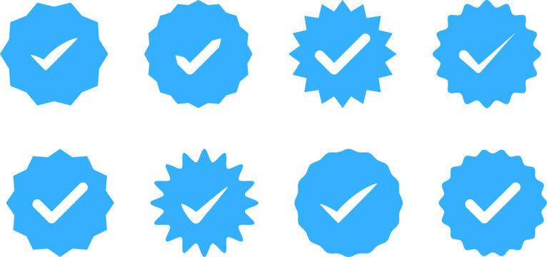Verified Check Aesthetic Vector Set