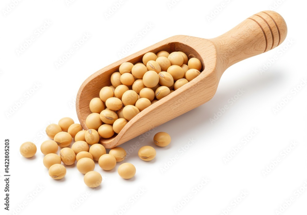 Poster three brown eggs arranged in a group on a plain white background in a studio shot with soft lighting