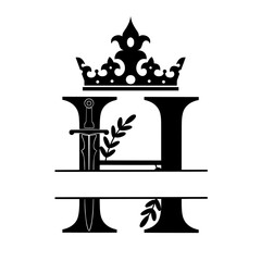 Regal Split monogram Name Customisation svg