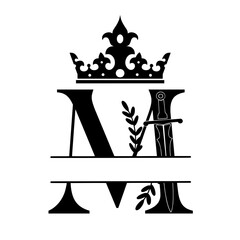 Regal Split monogram Name Customisation svg