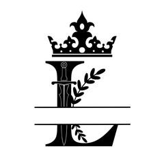 Regal Split monogram Name Customisation svg