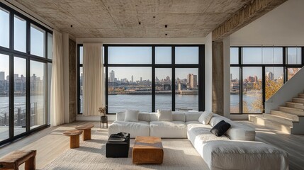 Luxury Waterfront Loft Apartment with Stunning City Views