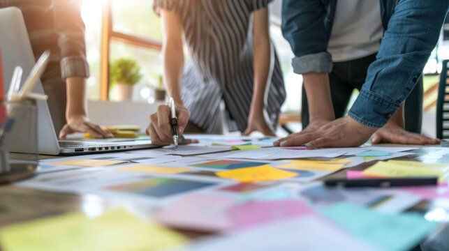 Executive leading a strategic planning session with team members.