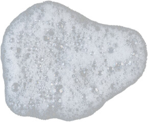 White Soap Foam Texture Isolated Transparent