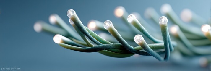 Ethereal Winter Illumination Soft-Focus Christmas Light Bokeh on Evergreen Branches - Festive Holiday Marketing and Cozy Seasonal Atmosphere Imagery