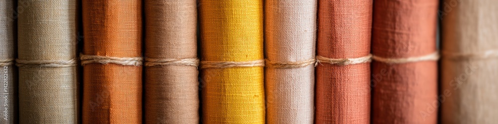 Poster chromatic knowledge sanctuary vintage library textile spectrum showcasing sustainable learning envir