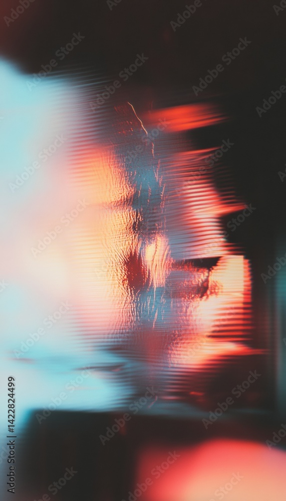 Poster digital disruption aesthetic chromatic glitch art exploring post-analog texture, immersive visual co