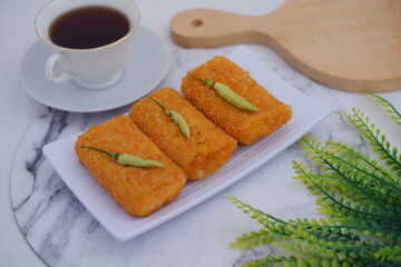 This image showcases a serving of risoles, a popular Indonesian savory snack