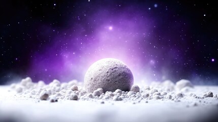 Cosmic sphere on a snowy plain