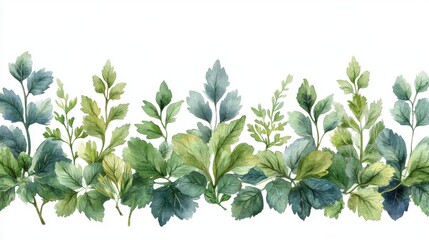 Fototapeta premium cilantro wreath clipart isolated watercolor element illustration detailed illustration - stock photo