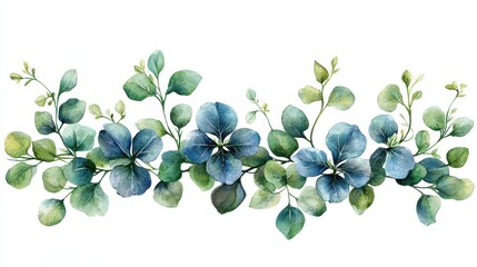 cilantro wreath clipart watercolor illustration detailed artistic graphic illustration - photo for design