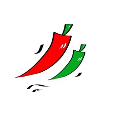 Chillies pattern on White background