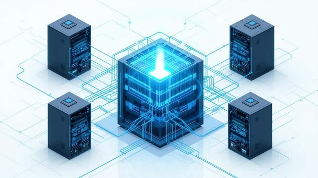 Visualizing Network Connecting Servers in Data Center Concept