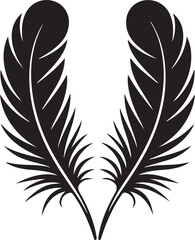Obraz premium Elegant Black Feather Illustration - Premium Graphic Design Element for Creative Projects