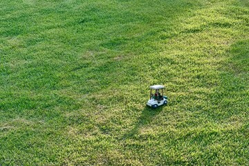 golf cart on golf course