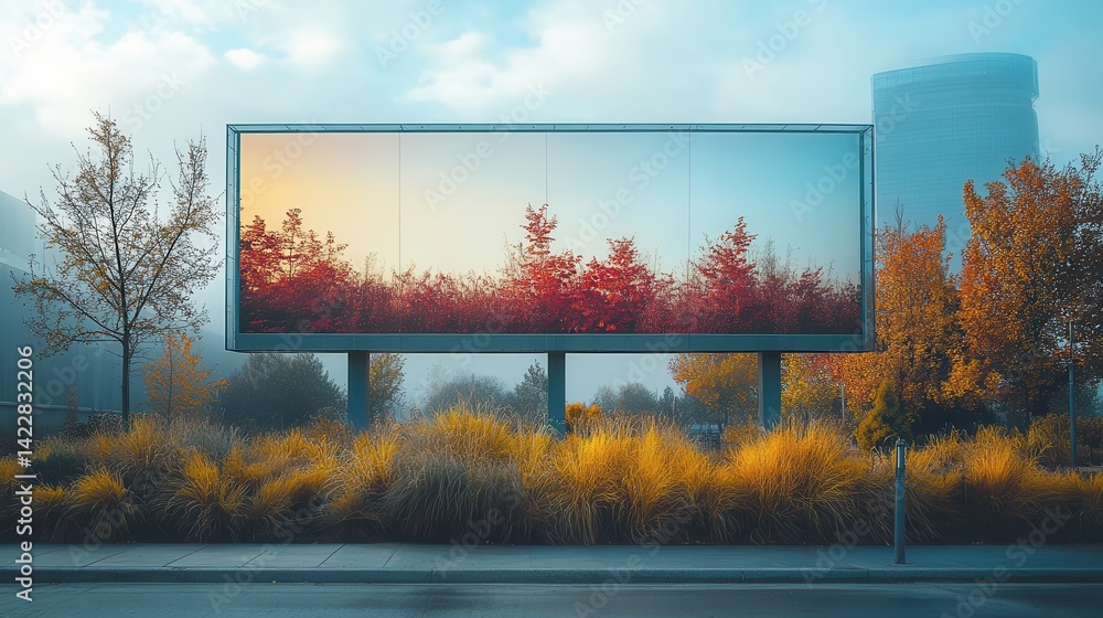 Aufkleber clear billboard for mock up display - image for design