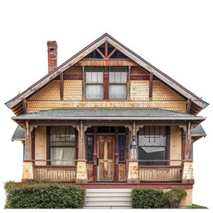 Craftsman House isolate on transparency background