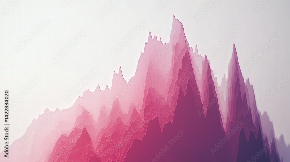 Poster a professional animated stock market graph with a subtle gradient effect, displaying upward movement