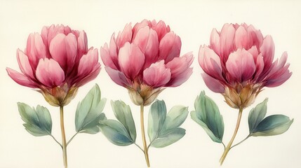 Obraz premium clover flowers clipart watercolor illustration detailed artistic graphic illustration - photo for design