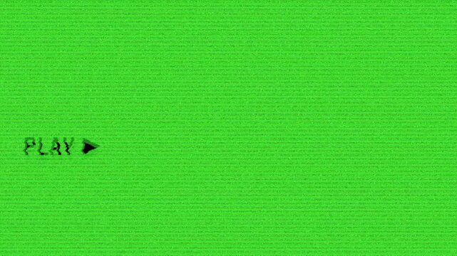 Looping retro VHS tape playback with glitch effects, TV static, distortion, and PLAY icon overlay