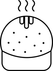 Cake Outline Icon Illustration Element