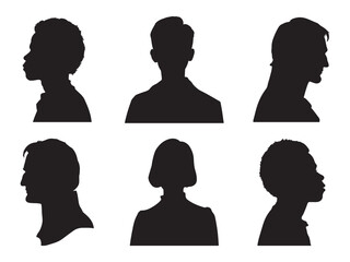 Black color man and women silhouette
