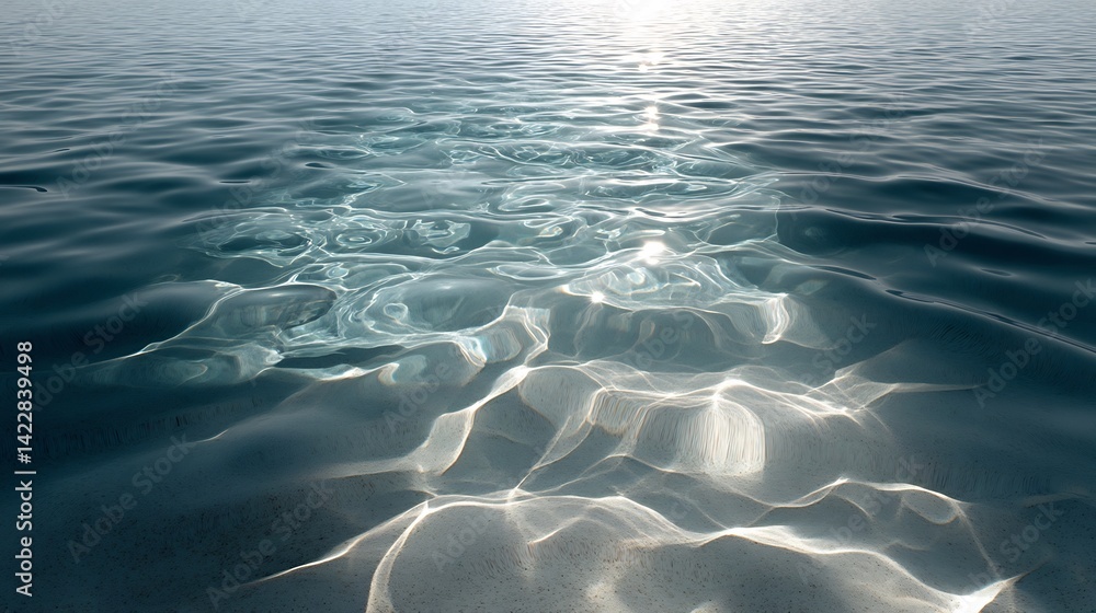 Aufkleber sunlight refracting through the tranquil water's surface creates mesmerizing patterns