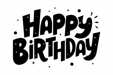 Happy Birthday Typography Design for t-shirt design 