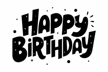 Selbstklebende Fototapeten Happy Birthday Typography Design for t-shirt design  © MdHabibur