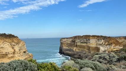 The Loch Ard Gorge is part of Port Campbell National Park, Victoria, Australia, about three...