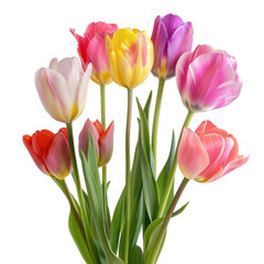 Tulip flower isolate on transparency background