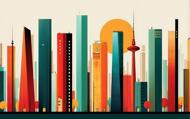 Cityscape Skyline Art