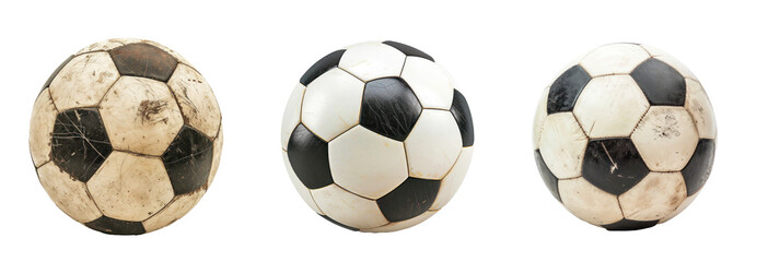 Collection of Soccer Ball (Football) isolate on transparency background