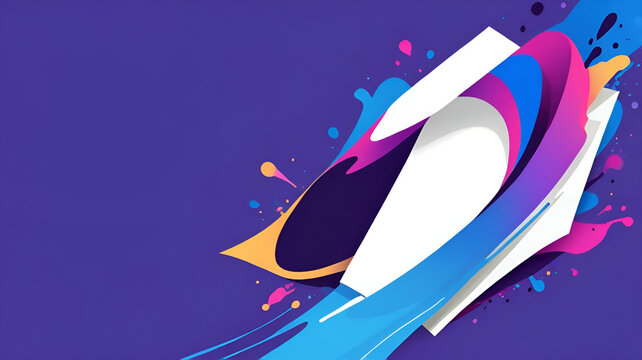 Modern Celebratory Certificate Template with Abstract Liquid Elements in Flat Design Style