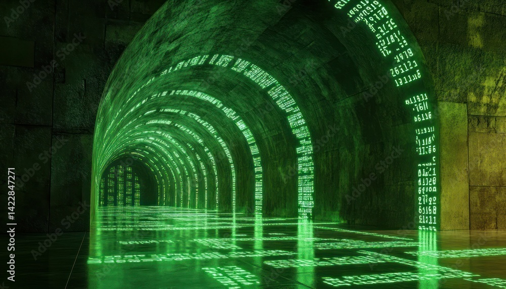 Poster matrix digital arches illuminate the pathway into future technology architecture