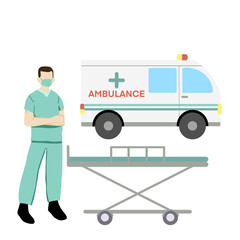 emergency ambulance services, medical transport service illustration on transparency background, PNG, 