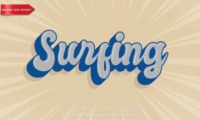Surfing text effect