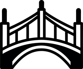 bridge silhouette vector