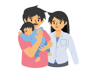Cute Cartoon Family Clip Art