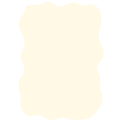 Freeform beige abstract blob shape with soft uneven edges on white background. Ideal for organic layouts, artistic mockups, creative frames, or minimalist design projects.