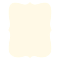 Beige abstract shape with elegant bracket-style edges on black background. Ideal for vintage labels, wedding invitations, premium product tags, or minimal design templates.