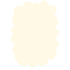 Soft beige abstract shape with rounded scalloped border on white background. Ideal for aesthetic layouts, pastel mockups, journaling designs, or creative minimalist projects.