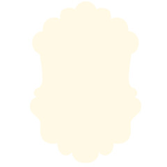 Freeform beige abstract blob shape with soft uneven edges on white background. Ideal for organic layouts, artistic mockups, creative frames, or minimalist design projects.