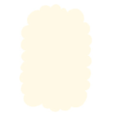 Freeform beige abstract blob shape with soft uneven edges on white background. Ideal for organic layouts, artistic mockups, creative frames, or minimalist design projects.