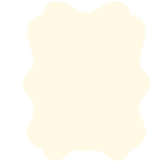 Freeform beige abstract blob shape with soft uneven edges on white background. Ideal for organic layouts, artistic mockups, creative frames, or minimalist design projects.