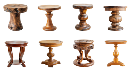 Accent Table front view full length isolate on transparency background