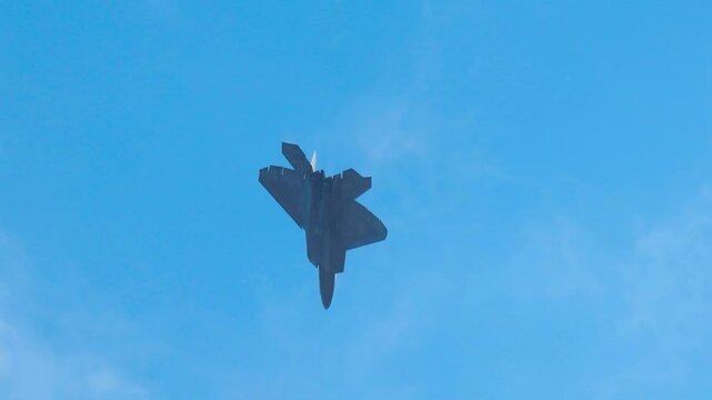 F-22 Raptor Soaring at Avalon Airshow