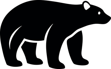 silhouette of a polar bear