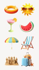 3D Summer essential element   set